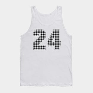 Plaid Number - 24 - Dark Tank Top